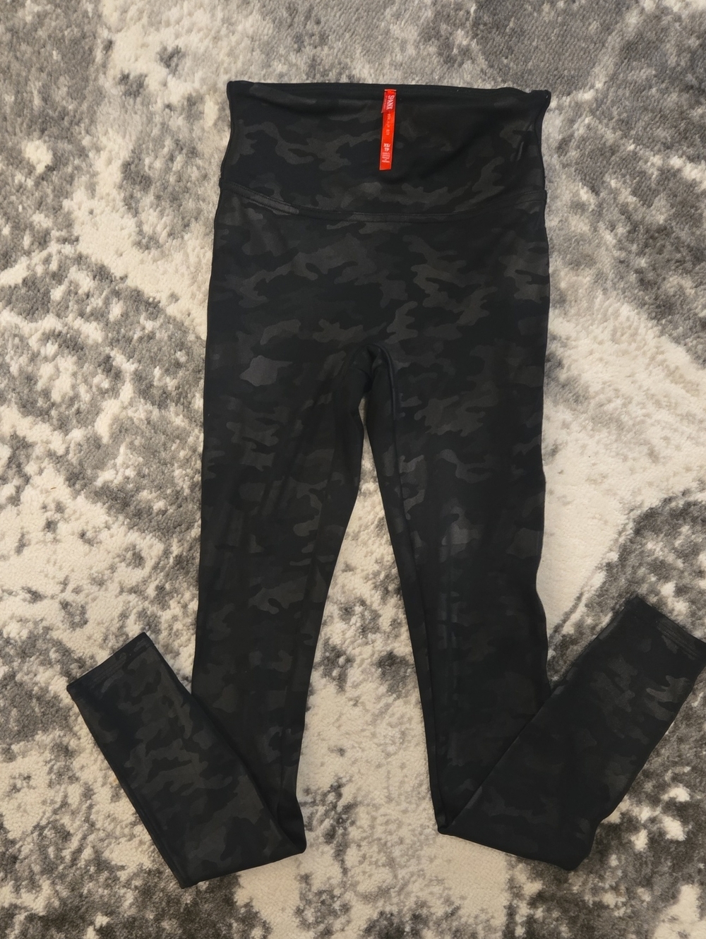 SPANX Black Tonal Camo High-Rise Leggings